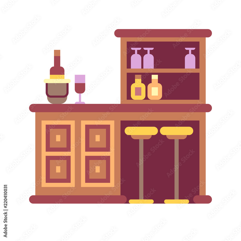 Home Bar Flat Icon Home Bar Flat Icon