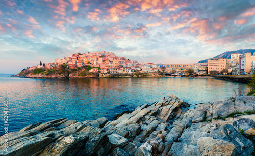 Photography Sunny spring panorama of Aegean Sea