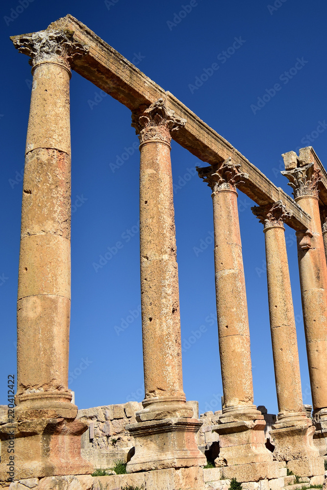 Roman Ruins of Jerash , Ancient Roman city of Gerasa of Antiquity , modern Jerash, Jordan Roman Ruins of Jerash , Ancient Roman city of Gerasa of Antiquity , modern Jerash, Jordan