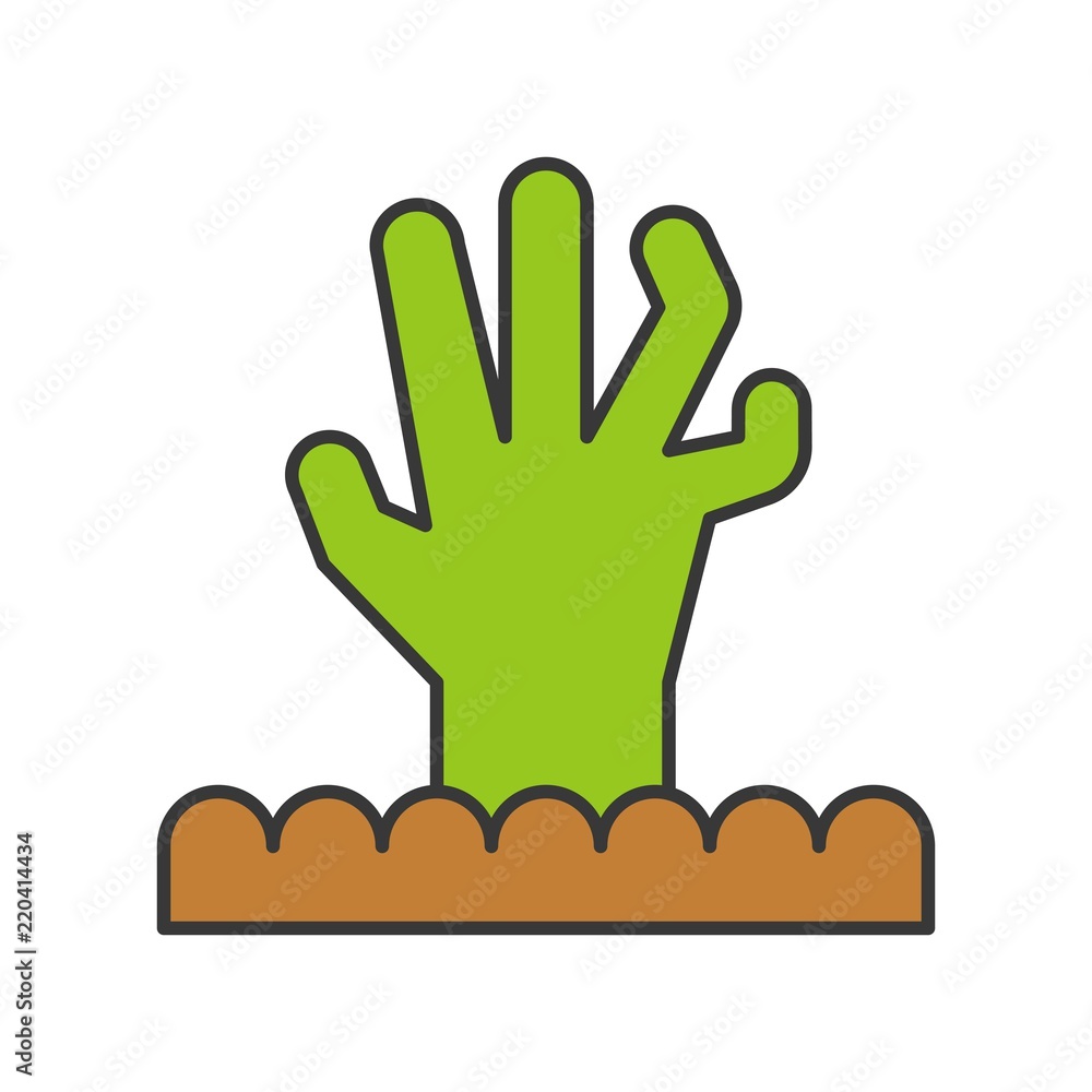zombie hand from graveyard, Halloween related icon, filled outline design editable stroke zombie hand from graveyard, Halloween related icon, filled outline design editable stroke