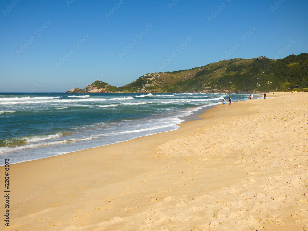 A view of Praia Mole (Mole beach) in Florianopolis, Brazil