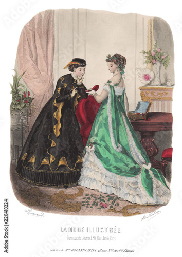 Gravure La Mode Illustrée 1867 12