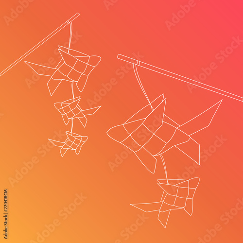 fish weave line art vector