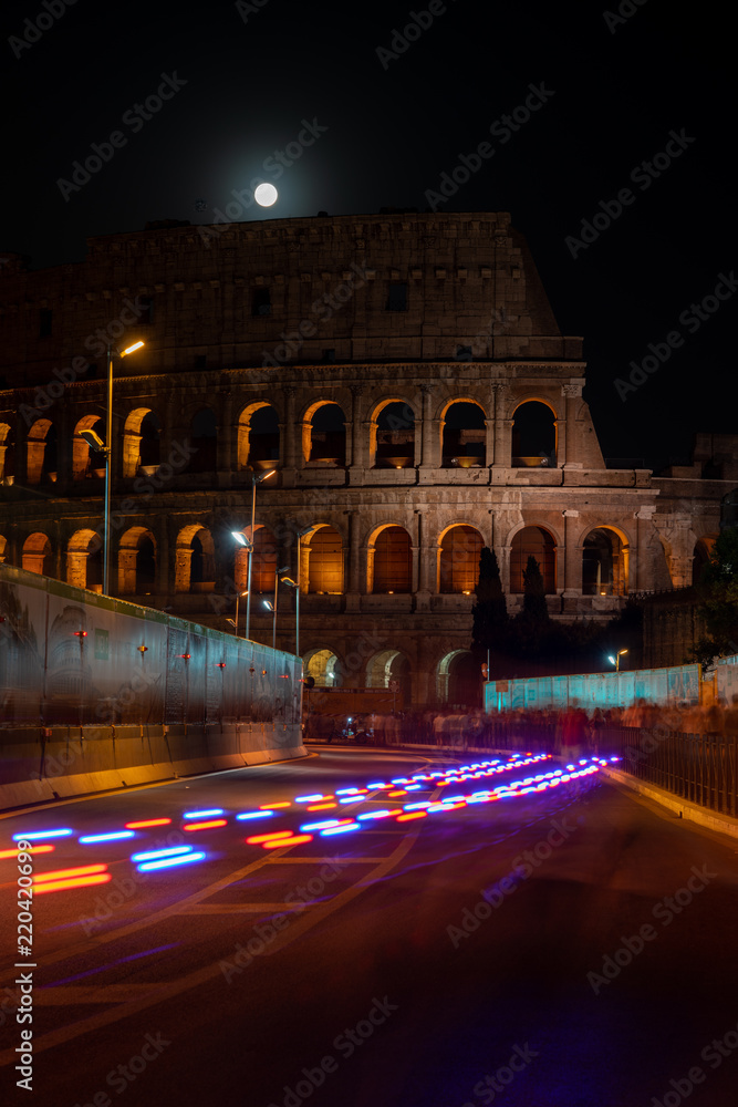 Rome, Italy showing ancient rome at day and night from colloseum to vatican