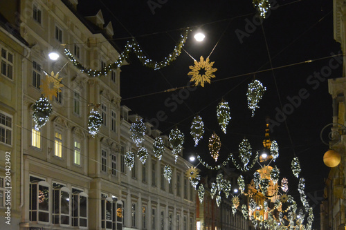 Graz Herrengasse Oldtown Austria christmas at night styria