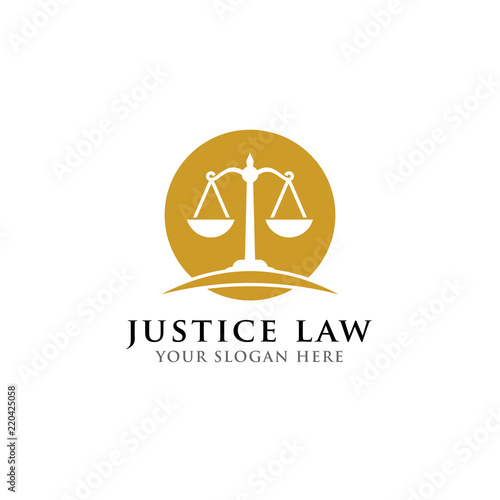 scales vector illustration. attorney logo vector design. justice law badge logo design template