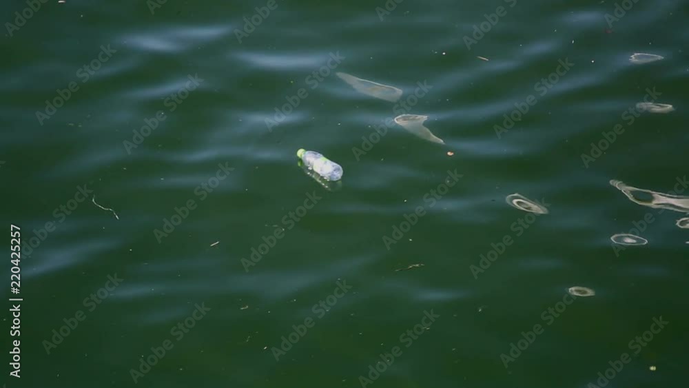 Plastic bottle floating on the sea Plastic bottle floating on the sea