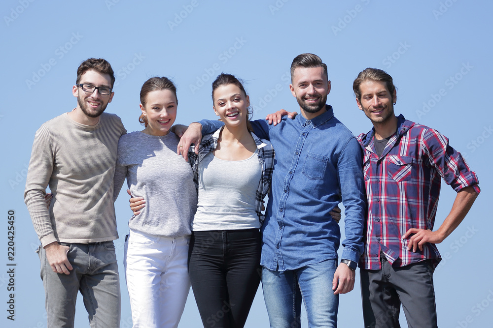 group portrait of confident young people
