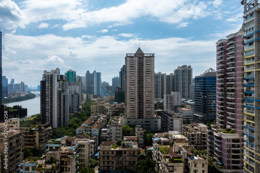 Guangzhou City Center Urban Landscape Dense Buildings