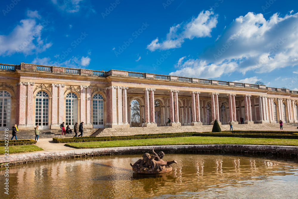 The  Grand Trianon at the Versailles Palace in a freezing winter day just before spring