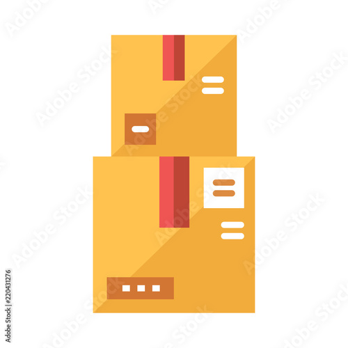 Package flat illustration