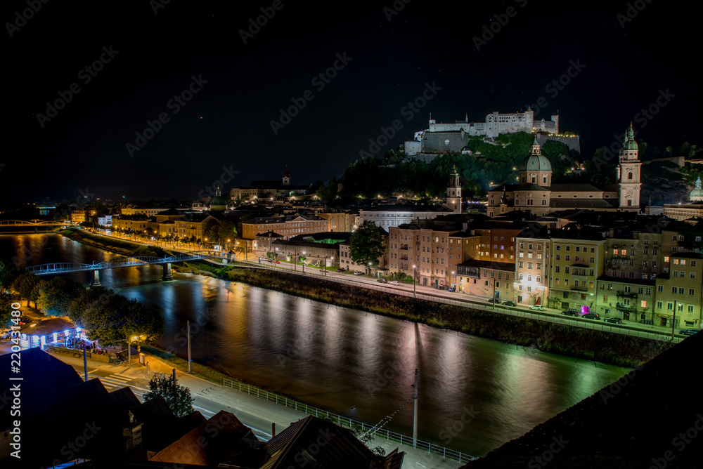 Salzburg at night