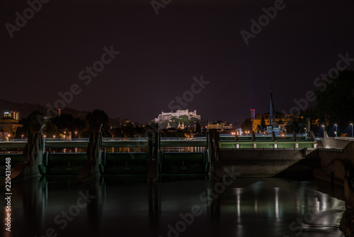 Salzburg at night photo