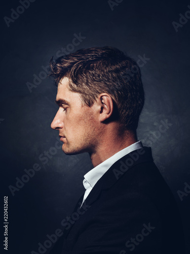 Creative portrait of a handsome man in profile © tinyakov