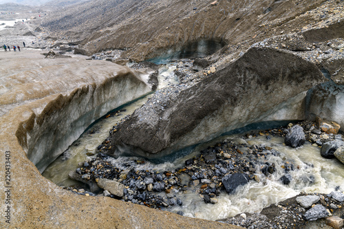 Scenic view of Athabasca Glacier at Columbia Icefield, Japser National Park, Alberta, Canada photo