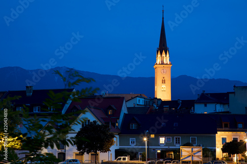 Villach Austria at night 
