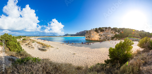 Amazing tropical sandy beach of Voidokilia, Peloponnese, Greece. photo