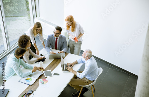 Multiracial business people...