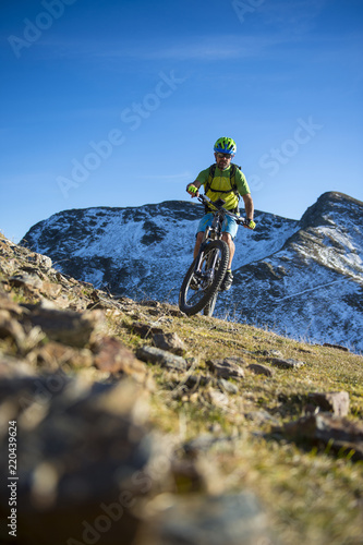 biker in the alps