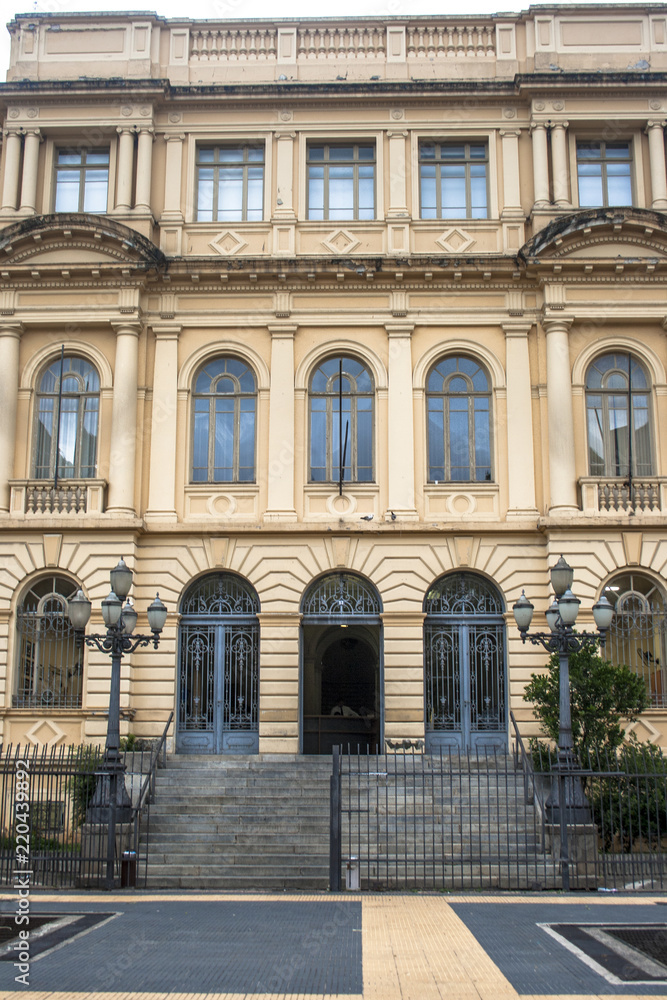 Facade of the old Normal School Caetano de Campos, current headquarters of the Secretary of Education of the State of Sao Paulo. This building was designed by architect Ramos de Azevedo 