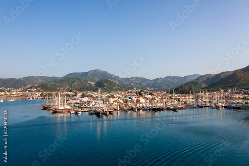 urban landscape of Marmaris, Turkey.