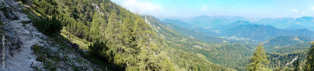 Panorma von den Alpen Österreichs, Wandeweg Berge