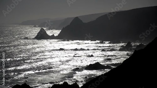 Jagged black hills and silver seas 