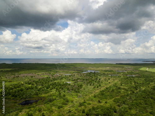 Aerial Landscape View near the Coast