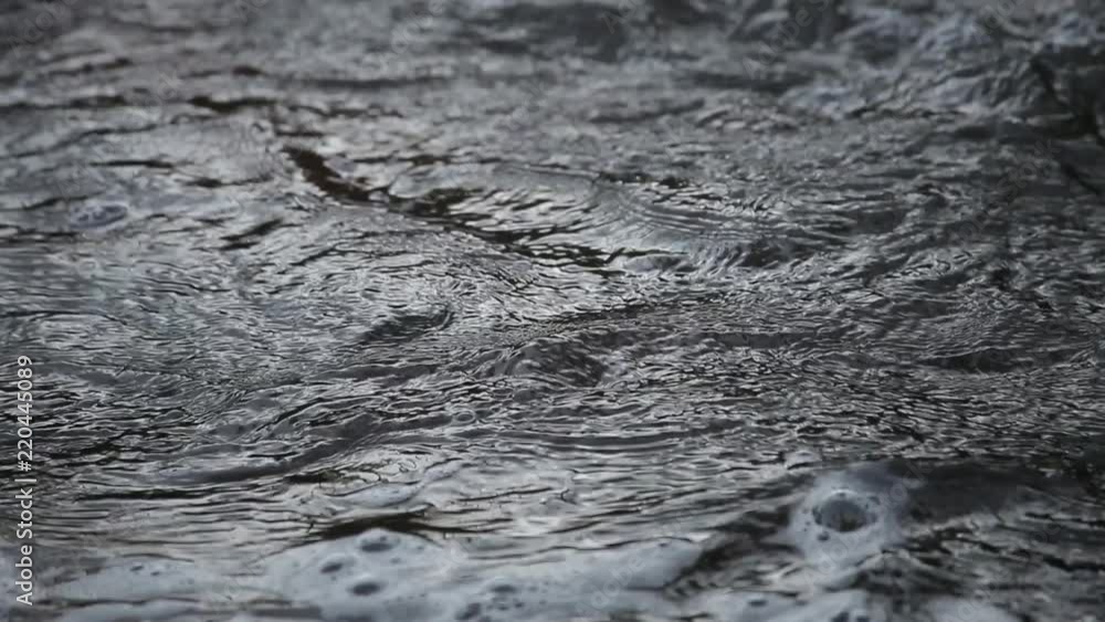 Fresh water flowing close up of river movement