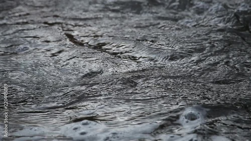 Fresh water flowing close up of river movement