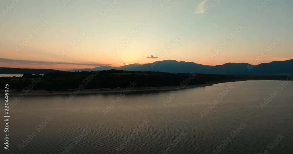 sunset over lake sunset over lake