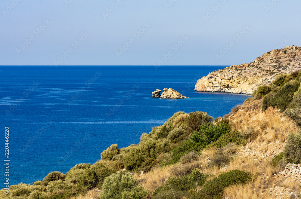 Küste von Kreta, wunderschönes blaues Meer