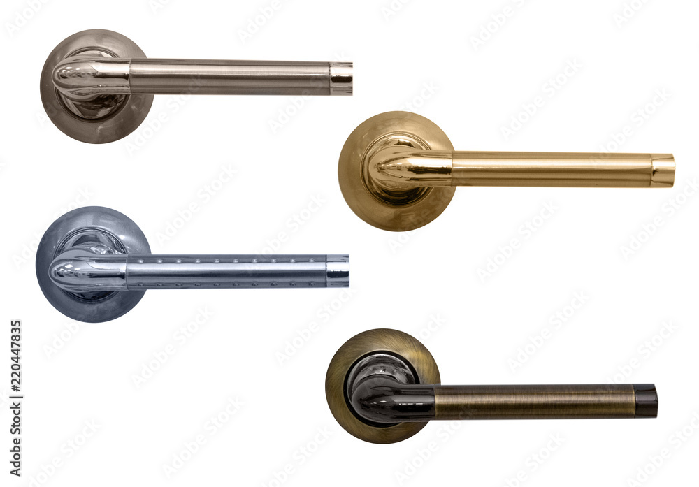 Door handle knob on isolated white background Door handle knob on isolated white background