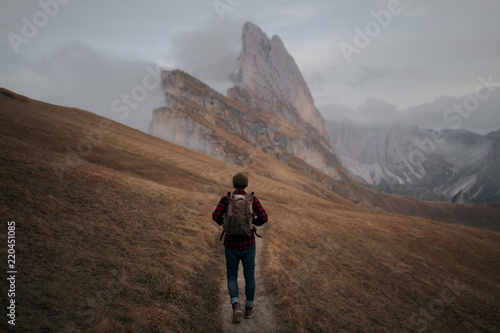 Hiker in the mountains