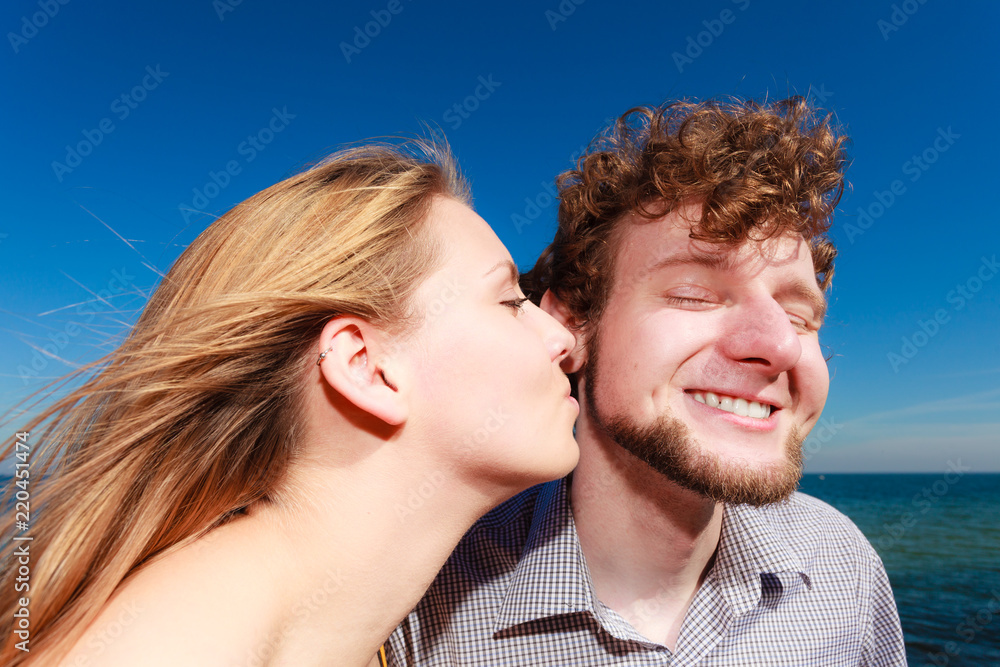 Dating. Couple in love kissing Dating. Couple in love kissing