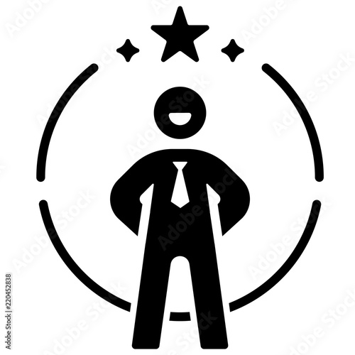 Self confident Solid illustration