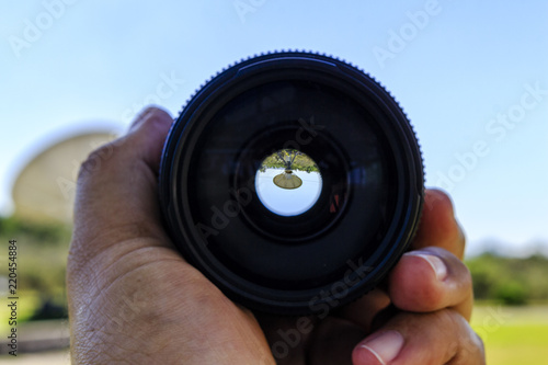 Antenna seen through camera lens