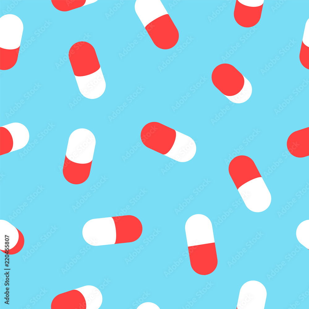 Medicine pill pattern background for health - obrazy, fototapety, plakaty 