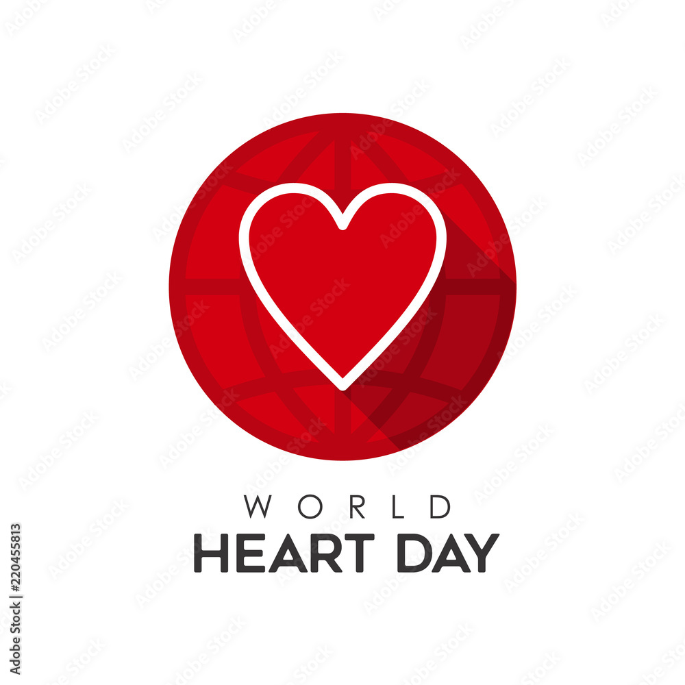 World Heart Day typography quote sign for health