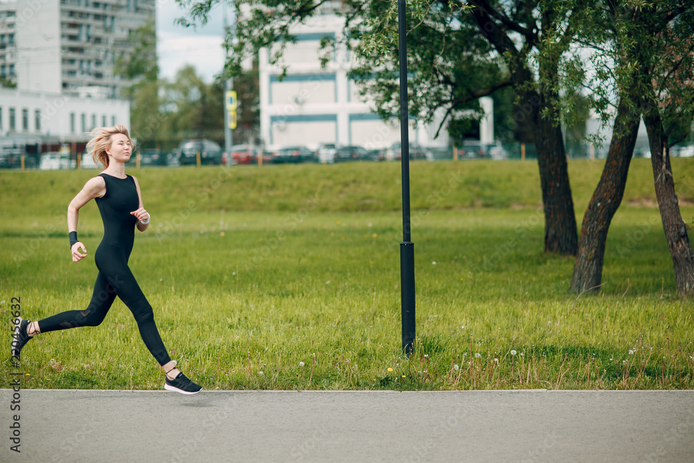 Young sporty woman running Young sporty woman running