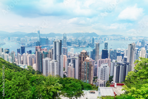 Hong Kong Panorama View from The Peak