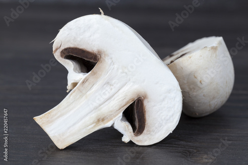half white mushrooms