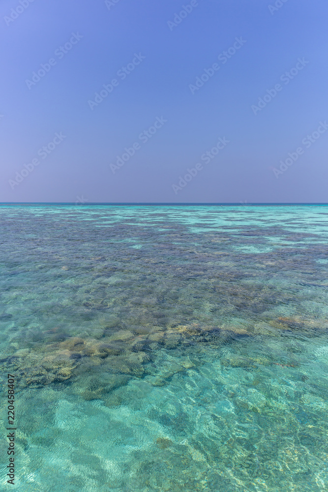 Blue tropical sea, turquoise water