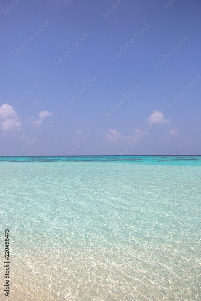 Blue tropical sea, turquoise water