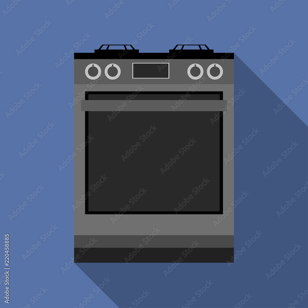 Kitchen gas stove. The household equipment. Vector illustration. Kitchen gas stove. The household equipment. Vector illustration.
