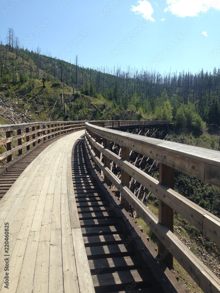 Railway bridge on Okanagan Valleey railway trail, Canada