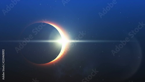 Solar eclipse in the sky