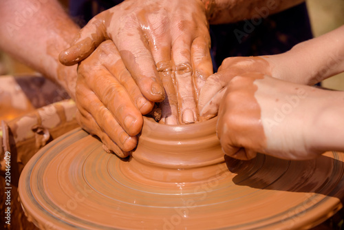 Ukrainian traditional handmade ceramic pots