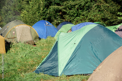 Tourist tents camp