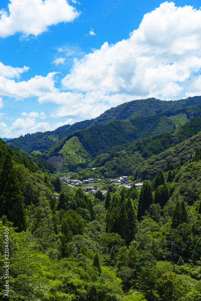 初夏の山村風景